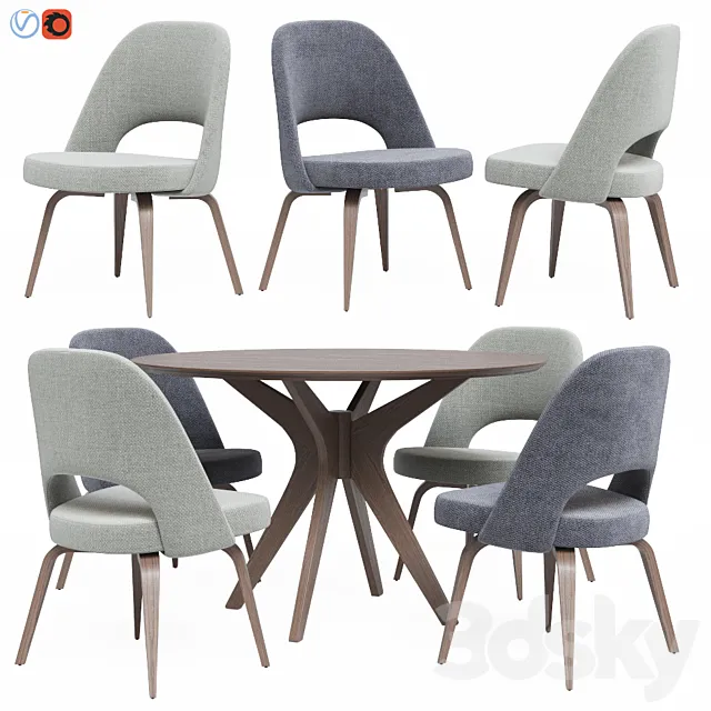 Modern Dining Set 11 3DModel