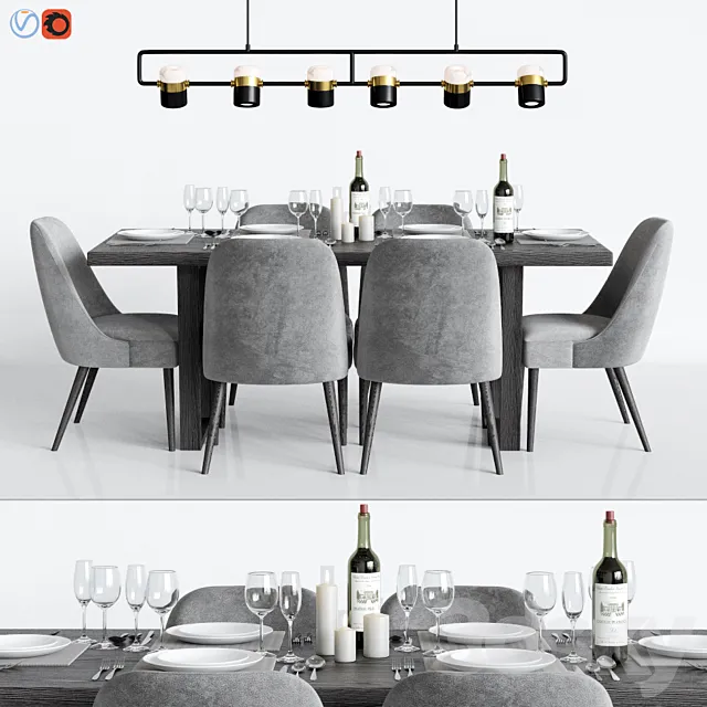 Modern Dinning Set 1 3DModel