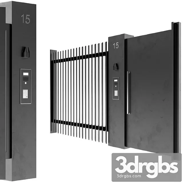 Modern Door 07 3D Model Download