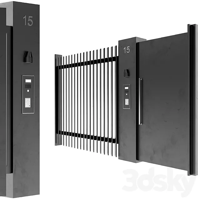 Modern door 07 3D Model