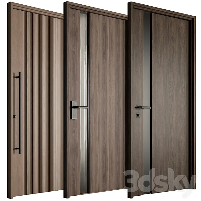 Modern Doors Set 97 3D Model