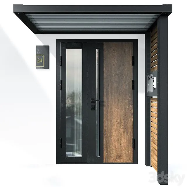 Modern entrance 02 3D Model