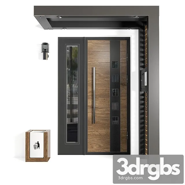 Modern Entrance Group 01 3D Model Free