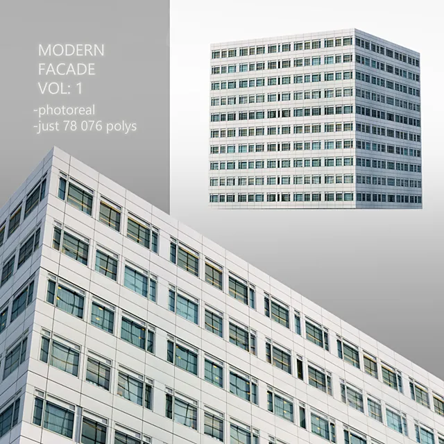 Modern facade_Vol: 1 3DModel