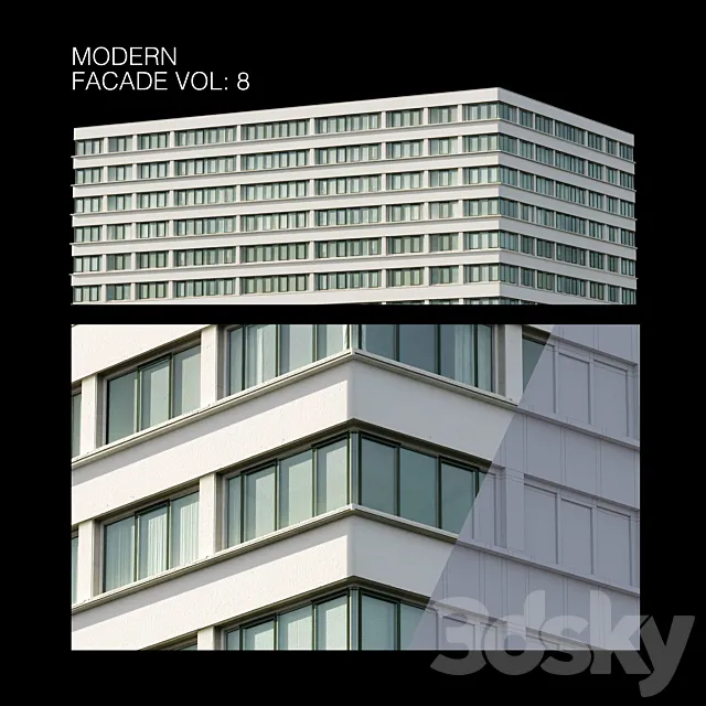 Modern facade_vol8 3DModel