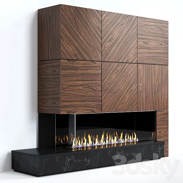 Modern fireplace 13 3DModel