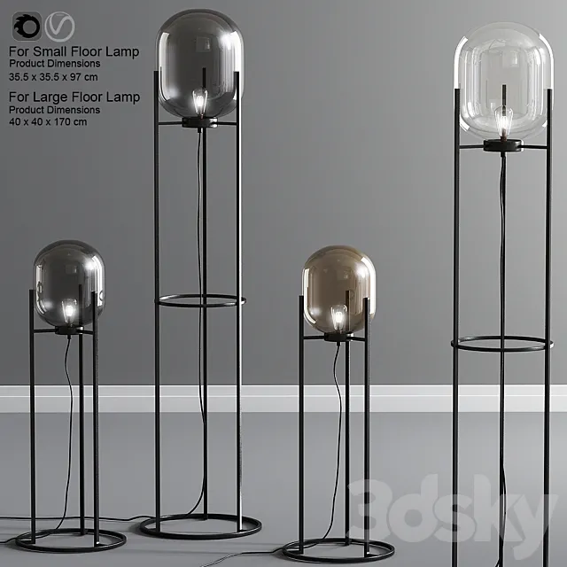 Modern floor lamps 3DModel