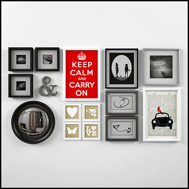 Modern frames on a wall Free Download