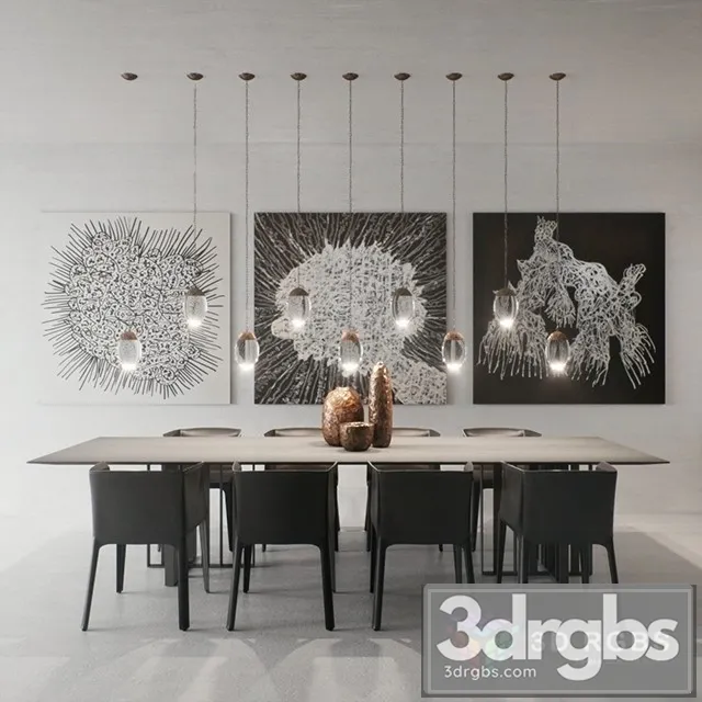 Modern Furniture Set 3D Model Free