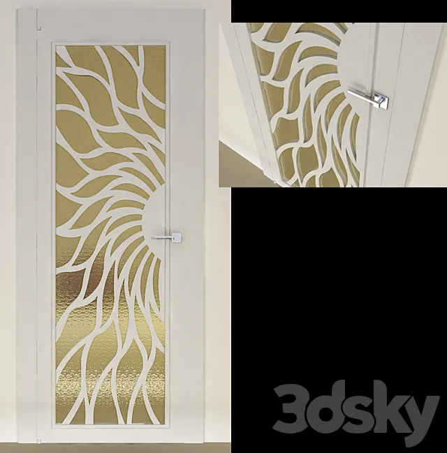 modern glass door 3D Model