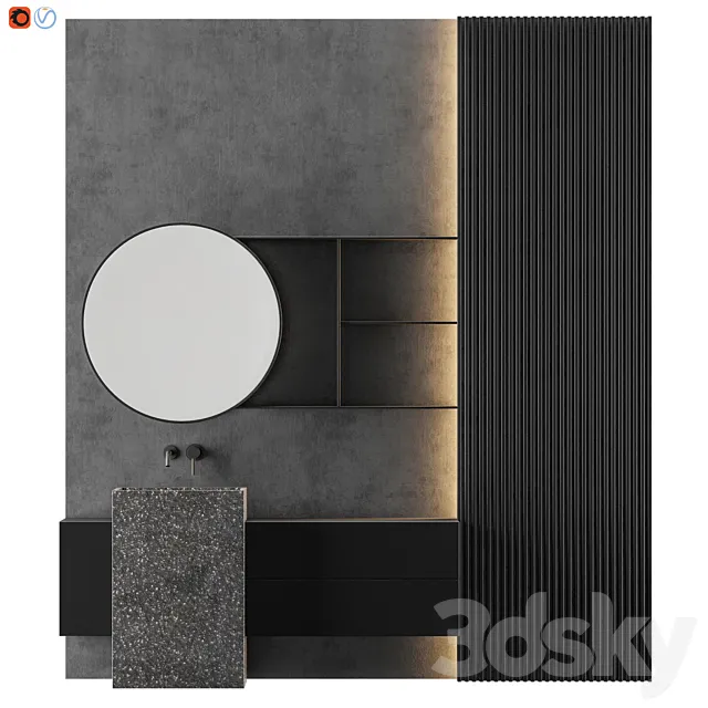 MODERN - Gray Bathroom_02 3DModel