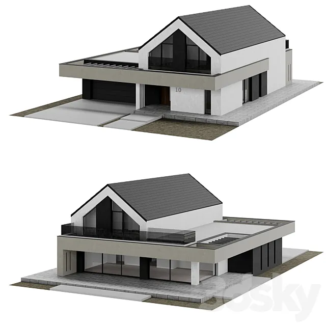 Modern House 002 3D Model