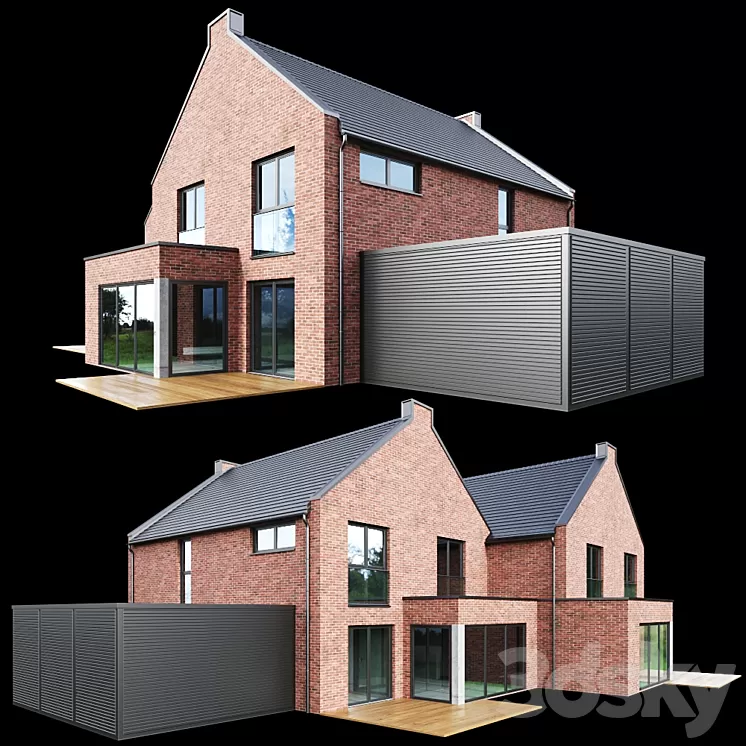 Modern House 02 3D Model