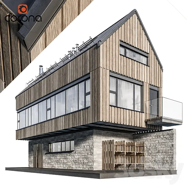 Modern house 07 | night 3D Model