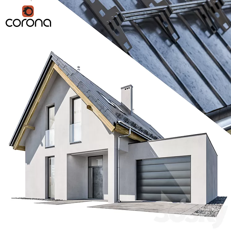 Modern house 14 | night 3D Model