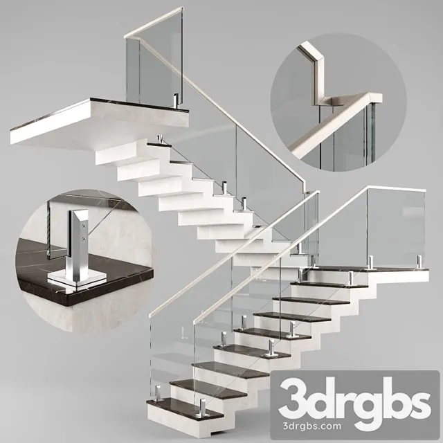 Modern Interior Stair 03 3D Model Free
