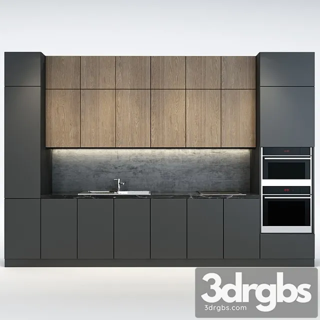 Modern kitchen 04 3D Model Free