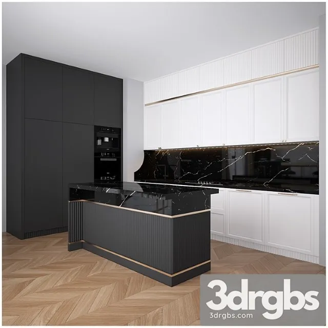 Modern Kitchen 06 3 3D Model Free