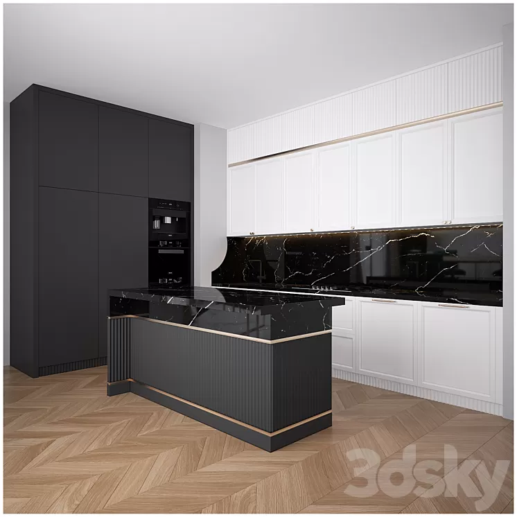 Modern Kitchen 06 3D Model