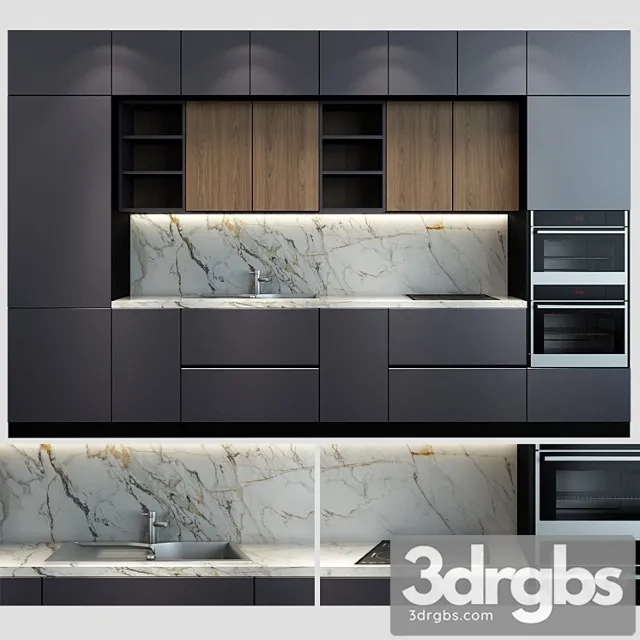Modern kitchen 09 3D Model Free
