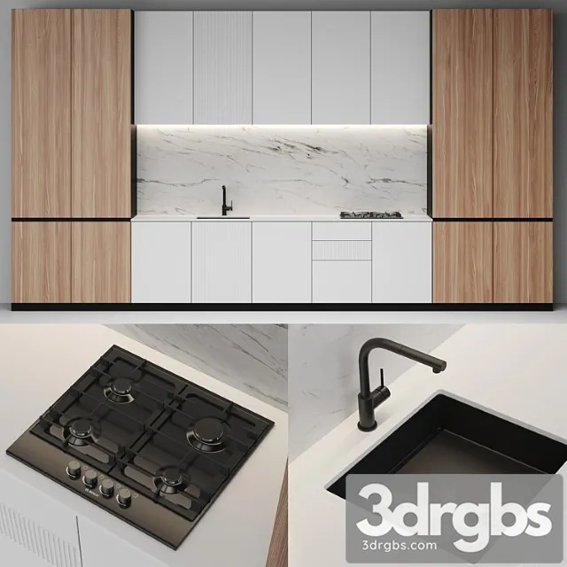 Modern kitchen 3 3D Model Free