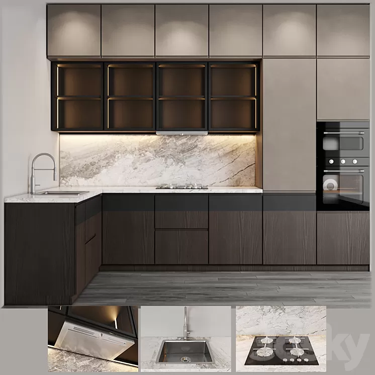 Modern kitchen 3D Model