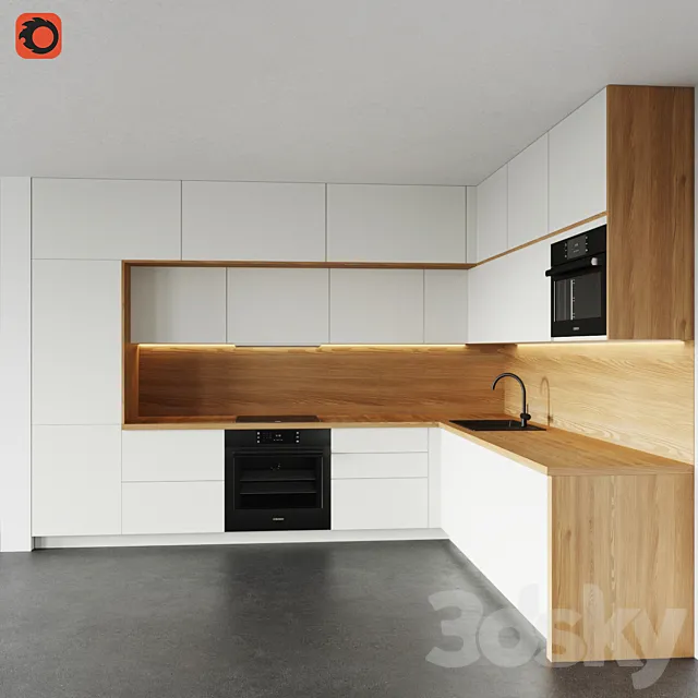 Modern kitchen 3D Model