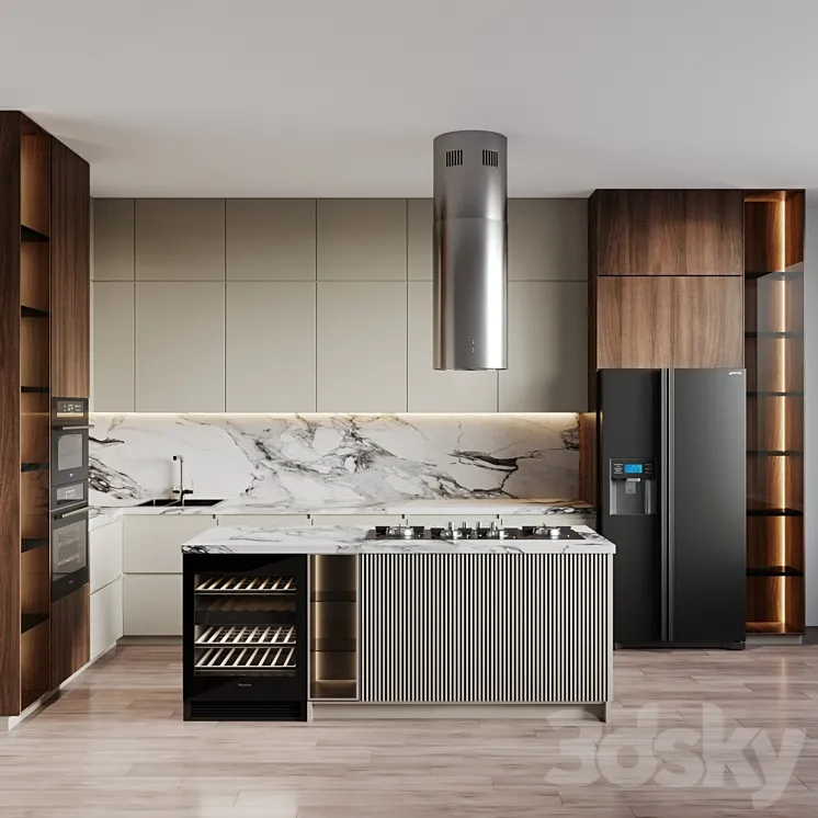 modern kitchen 46 3D Model Free