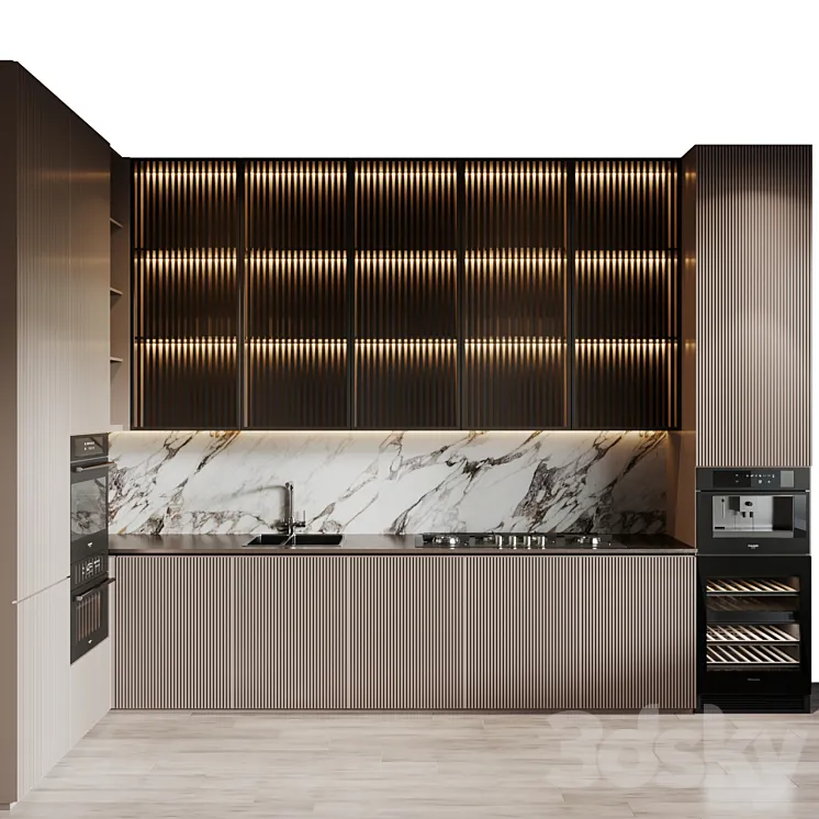 modern kitchen 51 3D Model Free