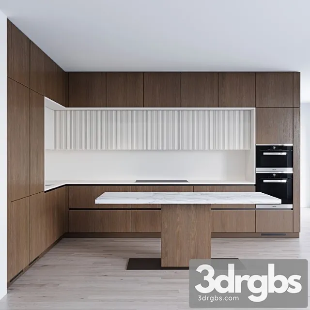 Modern Kitchen 8 3D Model Free