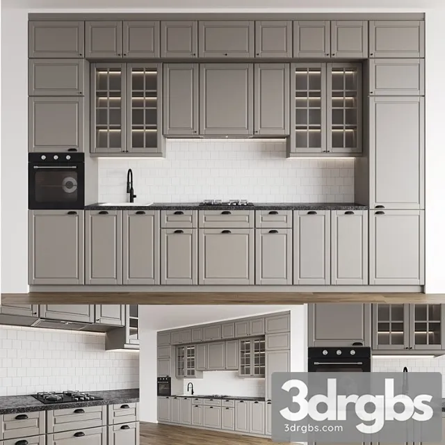 Modern Kitchen Ikea Bodbyn 3D Model Free