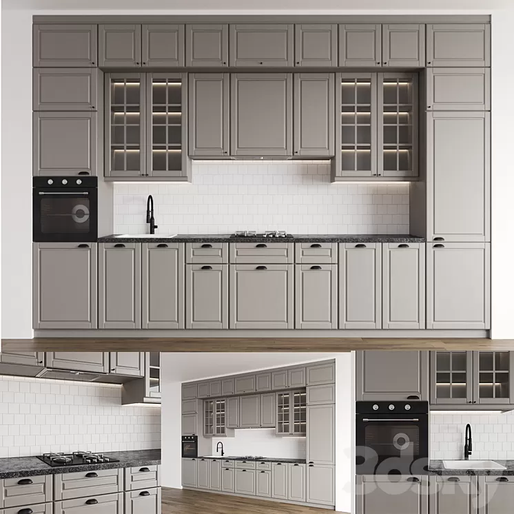 Modern kitchen IKEA BODBYN 3D Model