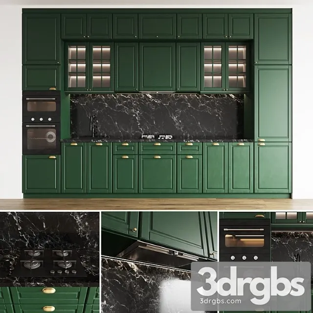 Modern kitchen ikea bodbyn_1 3D Model Free