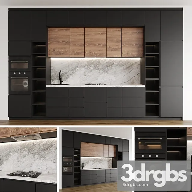 Modern kitchen ikea voxtorp 3D Model Free
