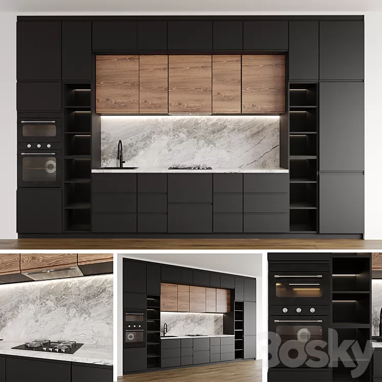 Modern kitchen Ikea Voxtorp 3D Model