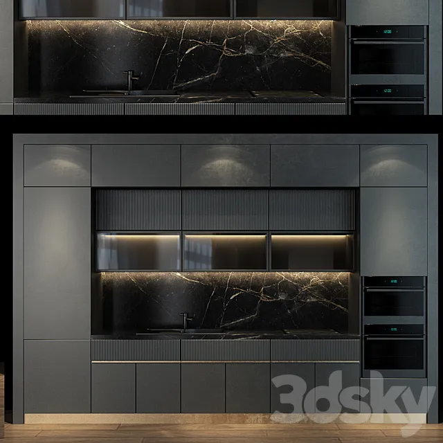 Modern kitchen set 51 3D Model