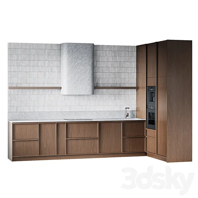 Modern kitchen with ceramic tiles Free Download