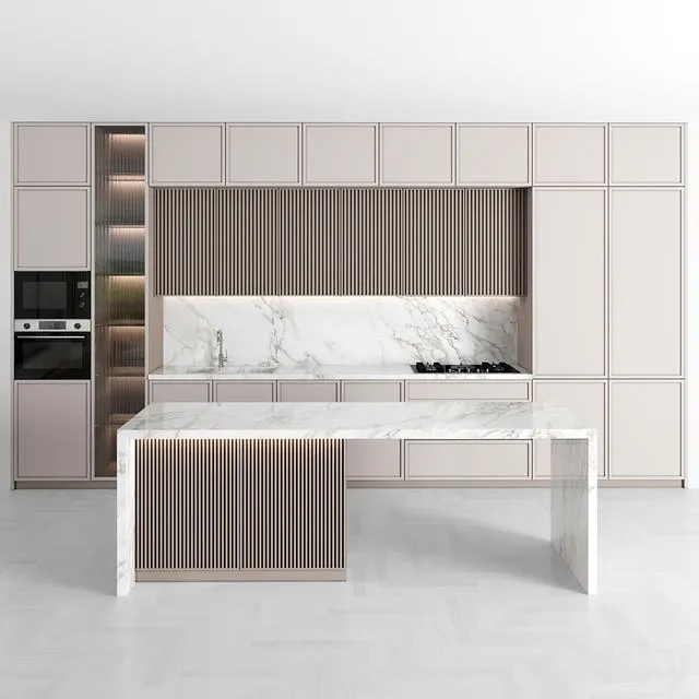 Modern Kitchen with island 072 3D Model