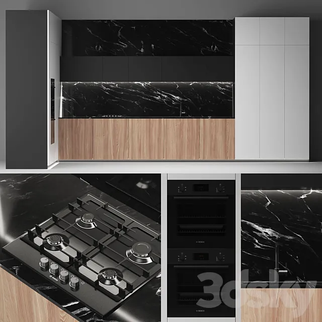 Modern kitchen_01 3DModel