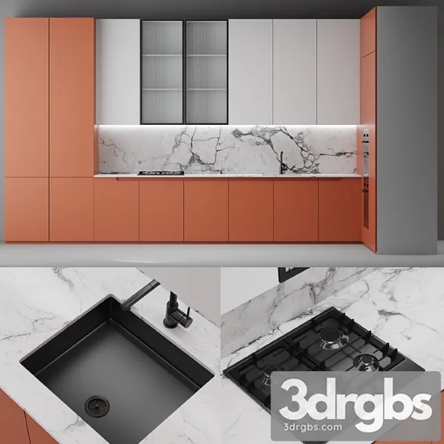 Modern kitchen_1 3D Model Free