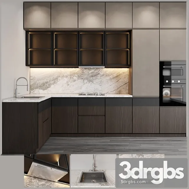 Modern kitchen_123 3D Model Free
