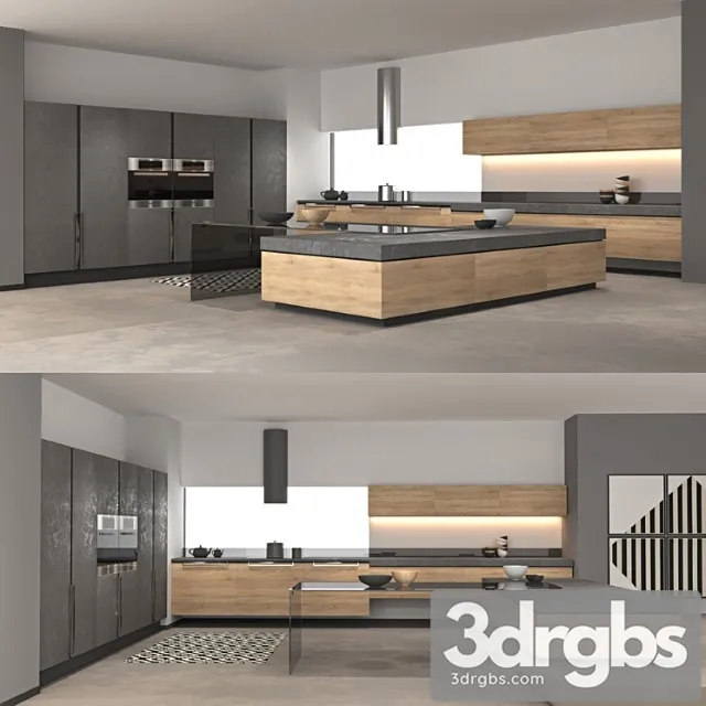 Modern kithen modern kitchen 3D Model Free