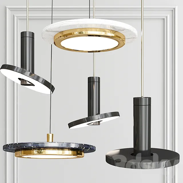 Modern Led Pendant Collection 3DModel