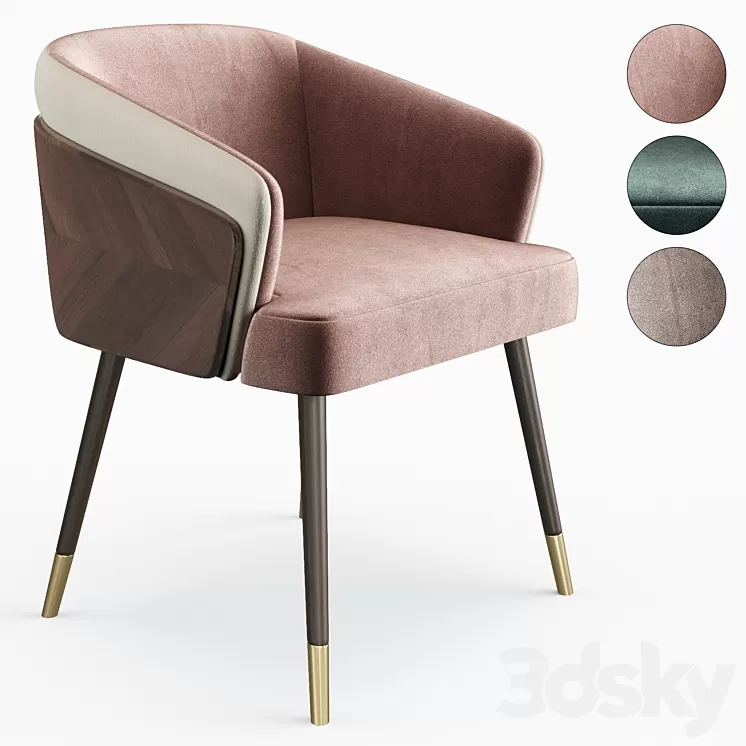 Modern Leisure Nordic chair 3D Model