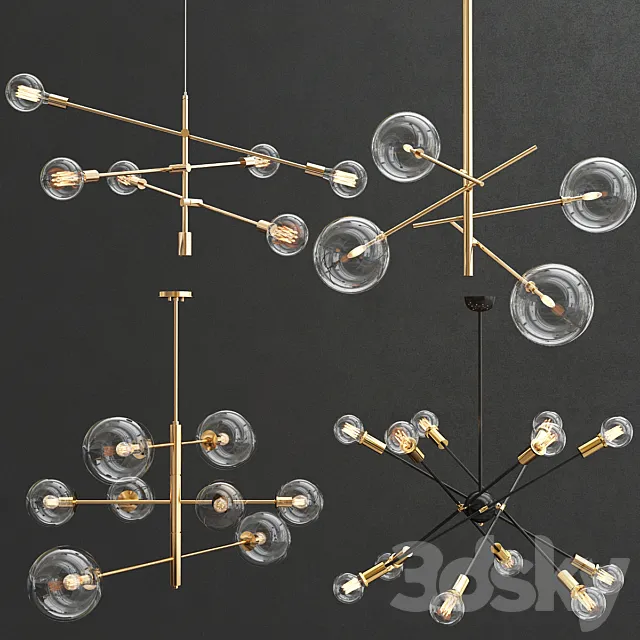 Modern lighting collection 3D Model