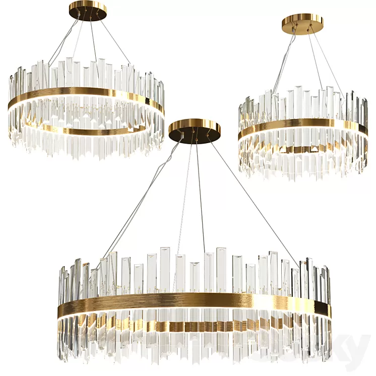 Modern Luxury Crystal Chandelier 3D Model