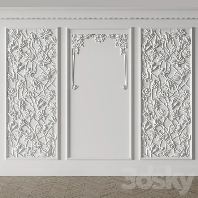 Modern Magnolia Panel 3D Model