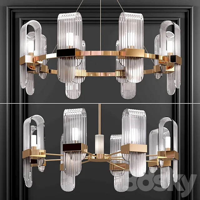 Modern metal Chandelier05 3DModel