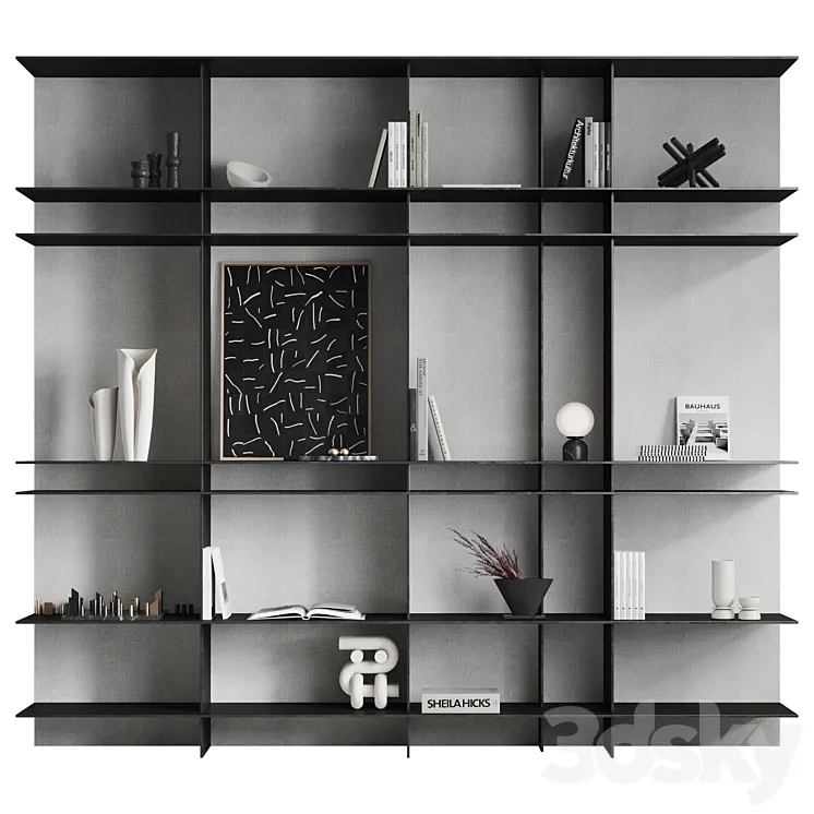 Modern metal rack 3D Model Free