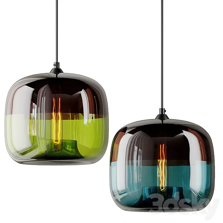 Modern Nordic Art Deco Colorful Hanging Glass 3D Model